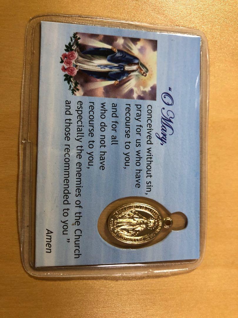 Miraculous Medal Prayer Card, Hobbies & Toys, Memorabilia