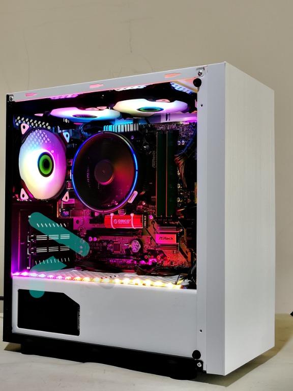 New Gaming Pc Workstation 11 11 Promotion White Rainbow Gamma Computers Tech Parts Accessories Computer Parts On Carousell