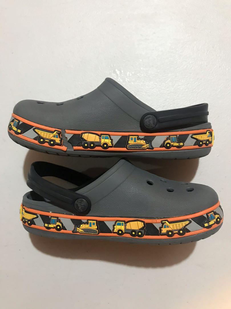 Preloved Crocs Crocband Fun Lab Construction Graphic Clogs