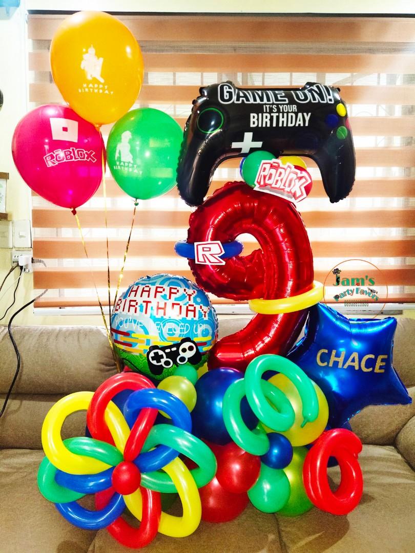 Roblox Birthday Balloon Bouquets Hobbies Toys Stationary Craft Craft Supplies Tools On Carousell - roblox red balloon