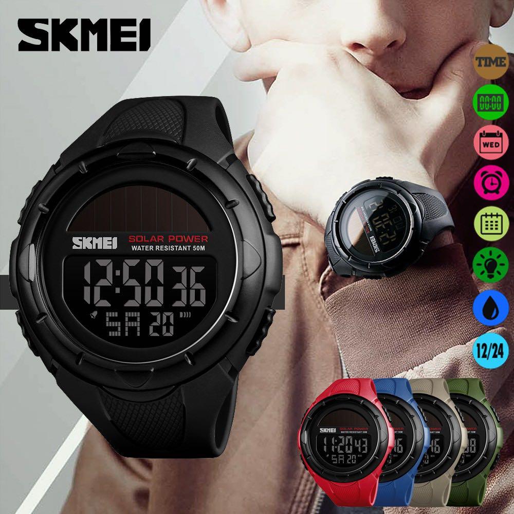 JAM SKMEI SOLAR 1405 HIGH DURABILITY WATCH MILITARY TACTICAL HAND