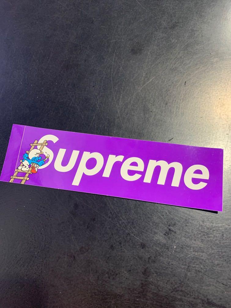 Supreme purple box logo sticker shop
