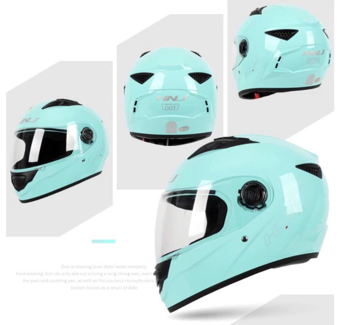 Tiffany Blue Green Full Face Motorcycle Helmet Motorbike Bike RG