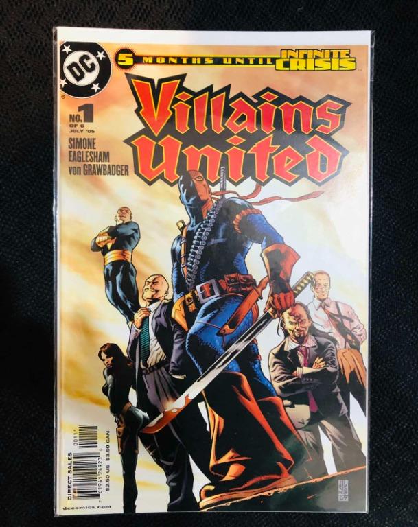 Villains United (2005) #1 (Category: Comics & Manga) located in Pasay City. Submitted by retroline (Listing ID 1048095106, Image 1). Description: Color cover. Written by Gail Simone Art by Dale Eaglesham & Wade von Grawbadger Cover by J.G. Jones. Spinning directly from the pages of DC COUNTDOWN, the villains of the DCU are now organized and deadlier than ever as superstar talents Gail Simone (BIRDS OF PREY), artists Dale Eaglesham & Wade von Graw