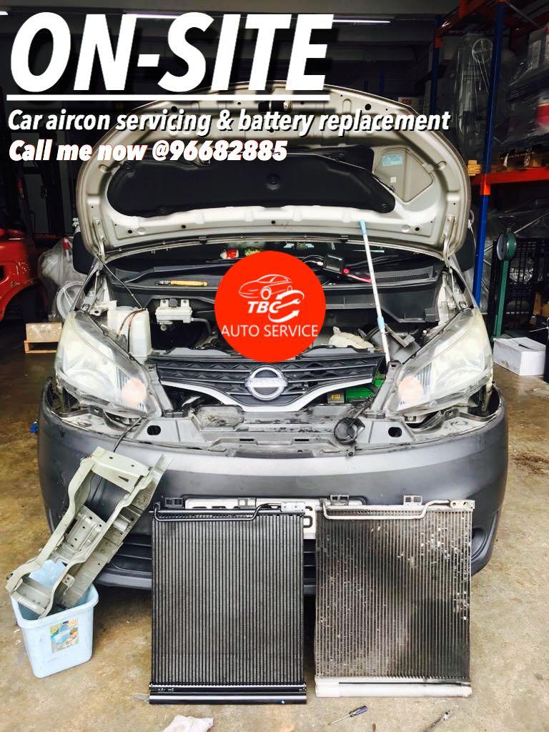 ON SITE CAR AIRCON SERVICING & CAR BATTERY REPLACEMENT ! CAR AIR CON