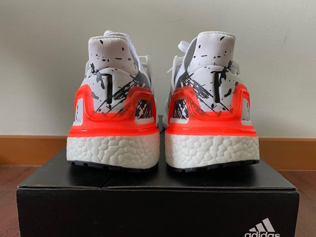 Ultra boost 20 sale white black coral
