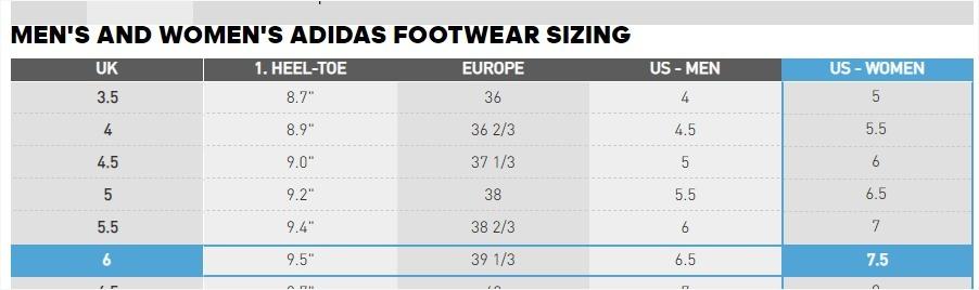 Yeezy sock outlet size chart