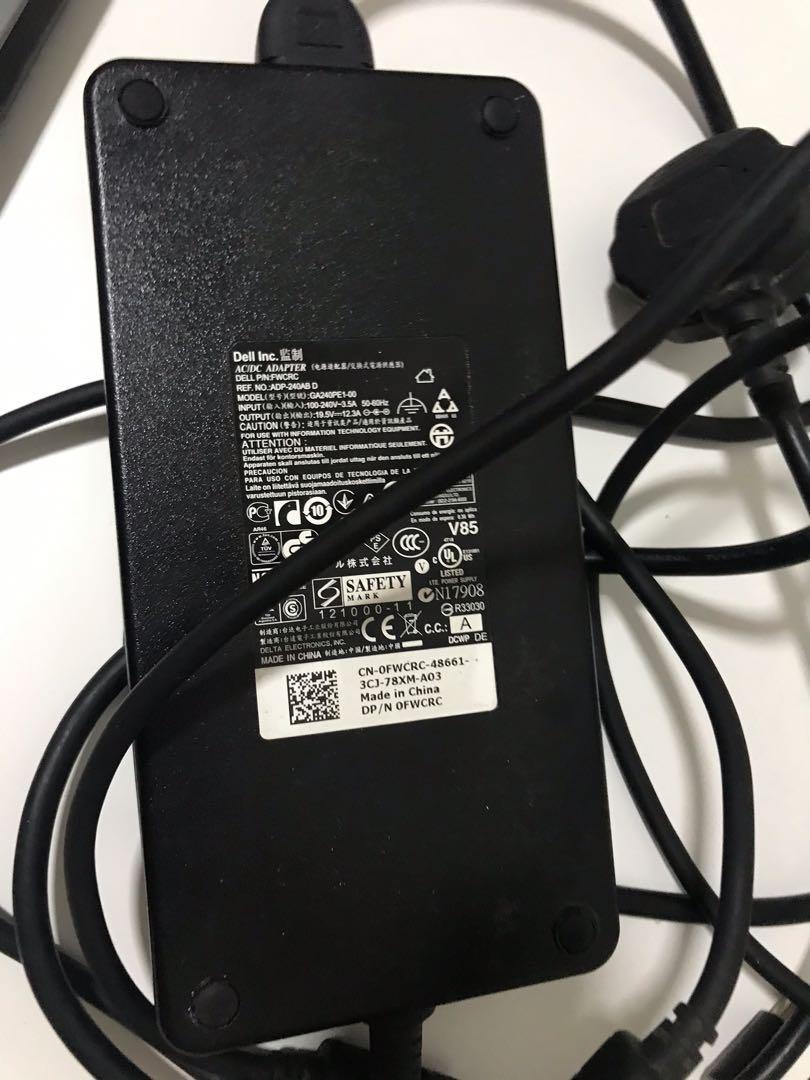 Alienware / Dell 240 watt power adapter , Computers & Tech, Parts