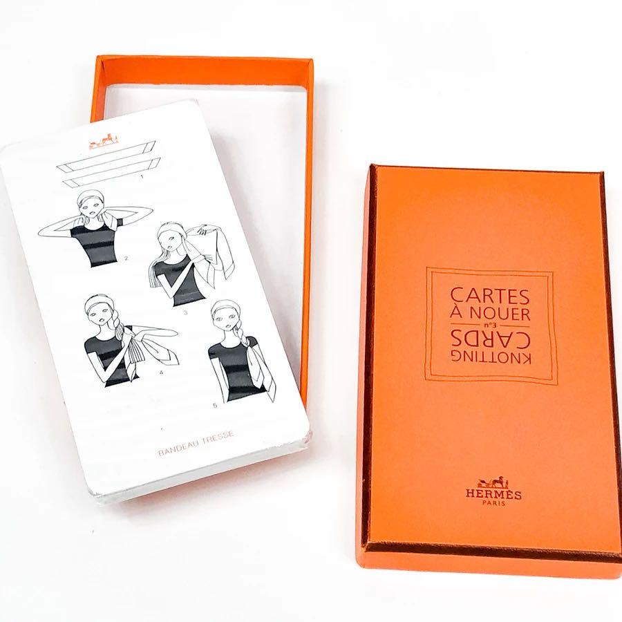 Auth HERMES SCARF KNOTTING CARDS NO. 6 