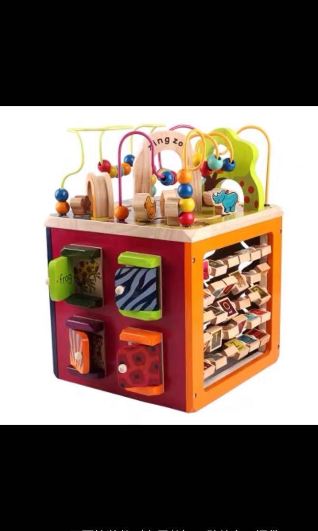 Zany zoo wooden activity cube costco store