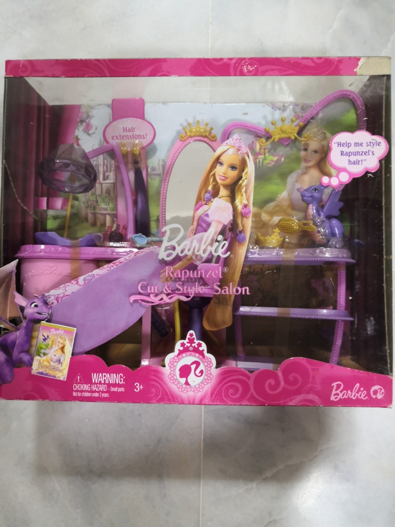 Barbie Rapunzel Cut & Style Saloon Play Set(Doll not included), Hobbies &  Toys, Collectibles & Memorabilia, Fan Merchandise on Carousell