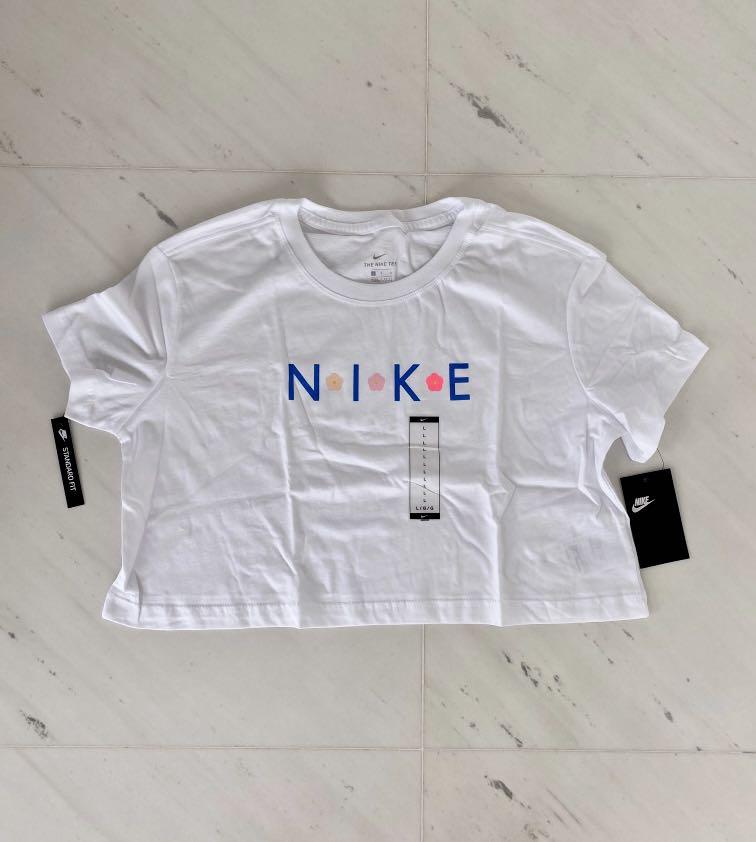 nike floral crop top