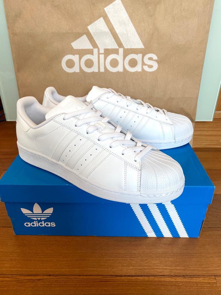 all white classic adidas