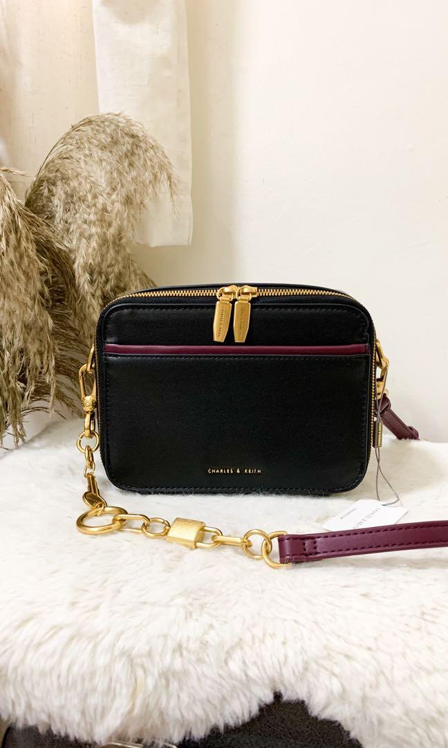Double zip crossbody 2025 bag charles and keith