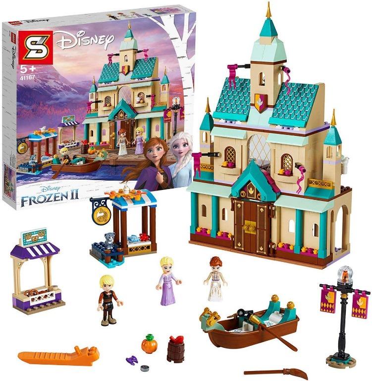 Disney Princess SY1441 Frozen Arendelle Castle Village Anna Elsa House Block Brick Model Lepin