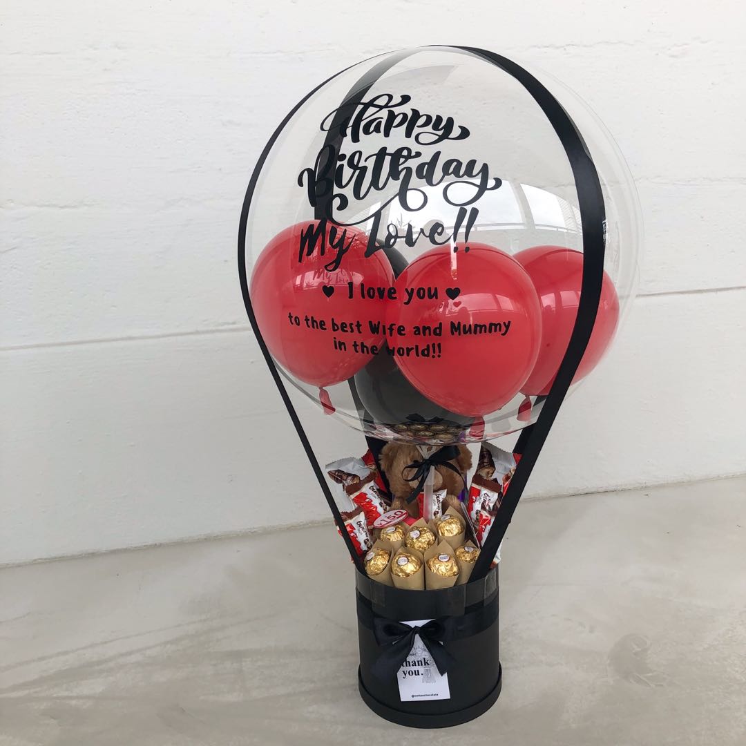 32004 - Hot Air Balloon chocolate flower box – De Fairy Tales