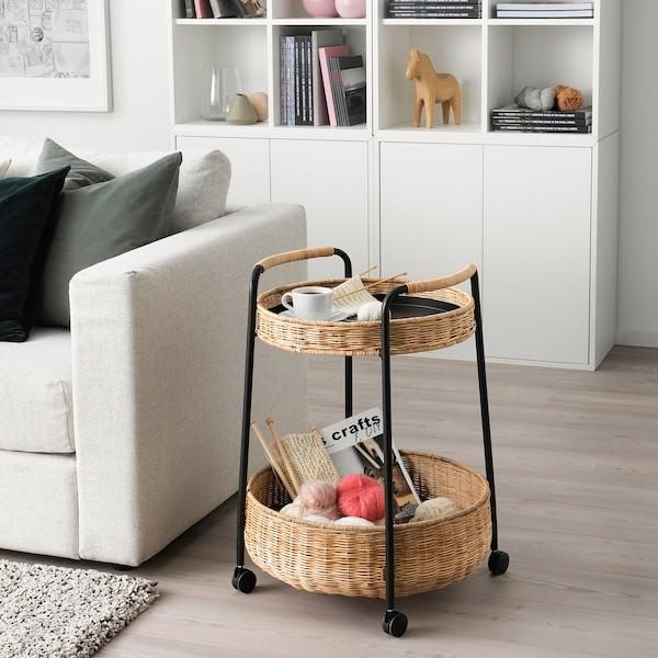 Ikea Lubban Rattan Trolley Furniture Others On Carousell