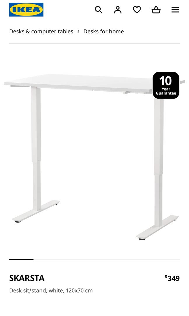 ikea skarsta table 120cm furniture home living furniture tables sets on carousell