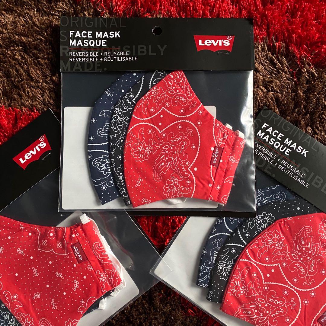 Levi's Paisley Face Mask, Health & Nutrition, Face Masks & Face Shields on  Carousell
