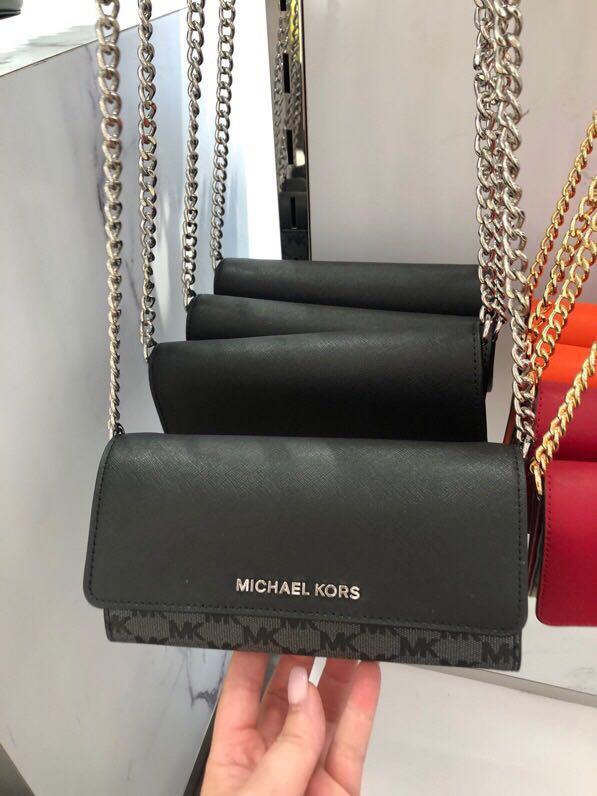 Michael kors lg clearance wallet on a chain