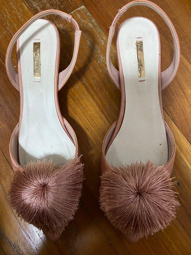 Pom pom kitten heels hotsell