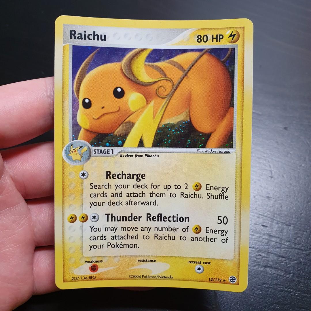 Raichu - 12/112 - Holo Rare (Ex Fire Red & Leaf Green Singles) Pokemon TCG Cards, Hobbies & Toys, Toys & Games on Carousell Raichu - 12/112 - Holo Rare (Ex Fire Red & Leaf Green Singles) Pokemon TCG Cards, Hobbies & Toys, Toys & Games on Carousell