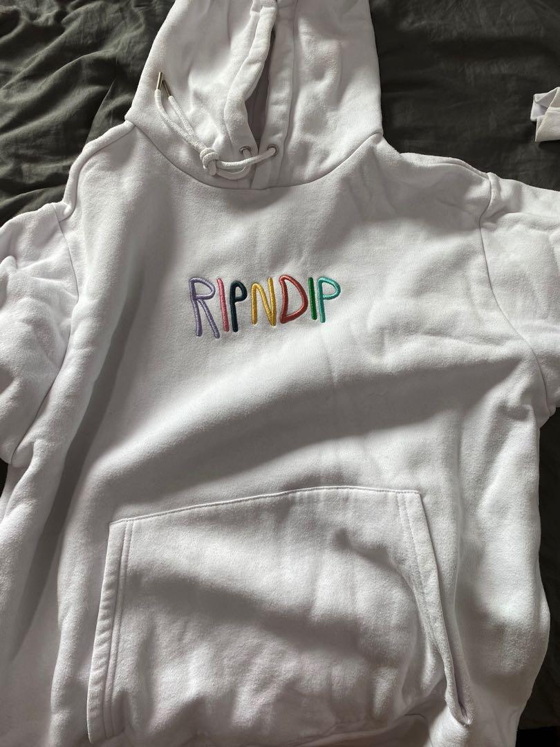 White on sale ripndip hoodie