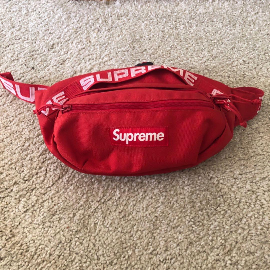 Supreme Waist Bag (SS18) Red  Supreme bag, Bags, Waist bag