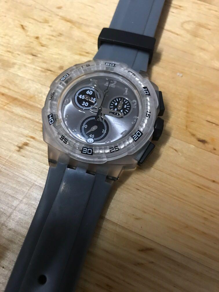 Swatch sales chronograph plastic