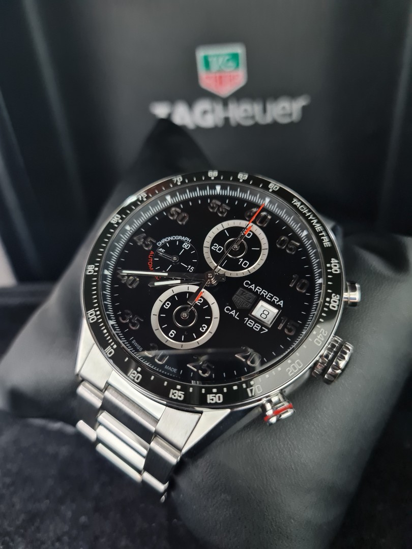Tag Heuer Carrera Calibre 1887 Chronograph 43mm Automatic Luxury Watches On Carousell Celebrating its 55th anniversary in 2018, the carrera series is probably the one that comes to mind most often when you think of tag heuer. carousell