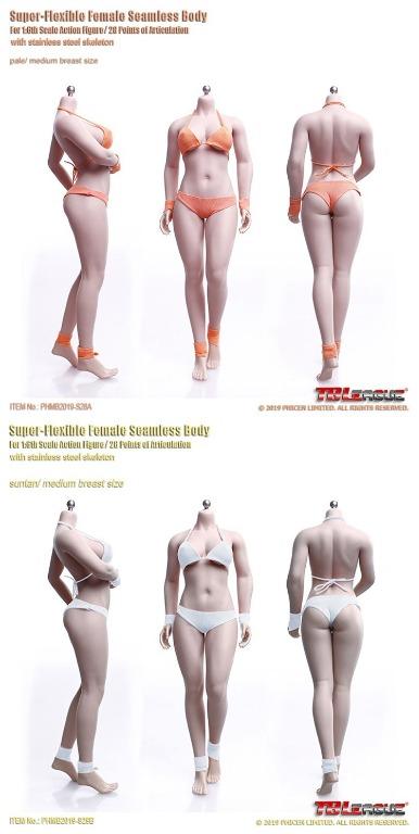 TBLEAGUE ( Phicen ) Female Super Flexible Seamless Body Series Medium  Breast Size Suntan version 1/6 Body not head PLMB2017-S19B