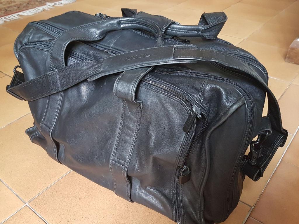 Tumi leather duffle sales