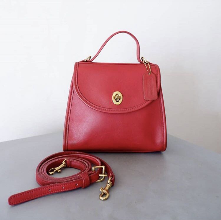 Vintage Coach Regina Bag in Red Luxury Bags Wallets on Carousell