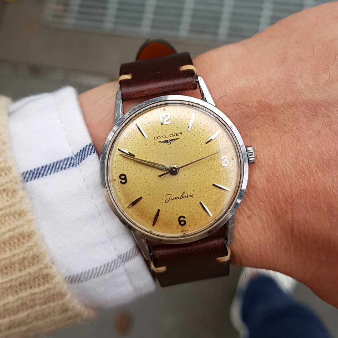 Vintage Longines Jamboree 6884-6 Champagne Dial Dress Watch with Patina,  Luxury, Watches on Carousell