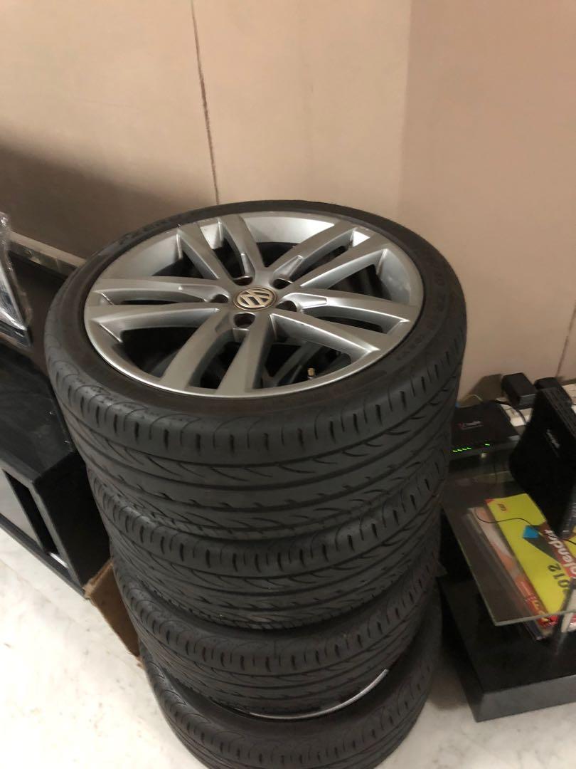 Vw 18 inch rims, Car Accessories, Tyres & Rims on Carousell