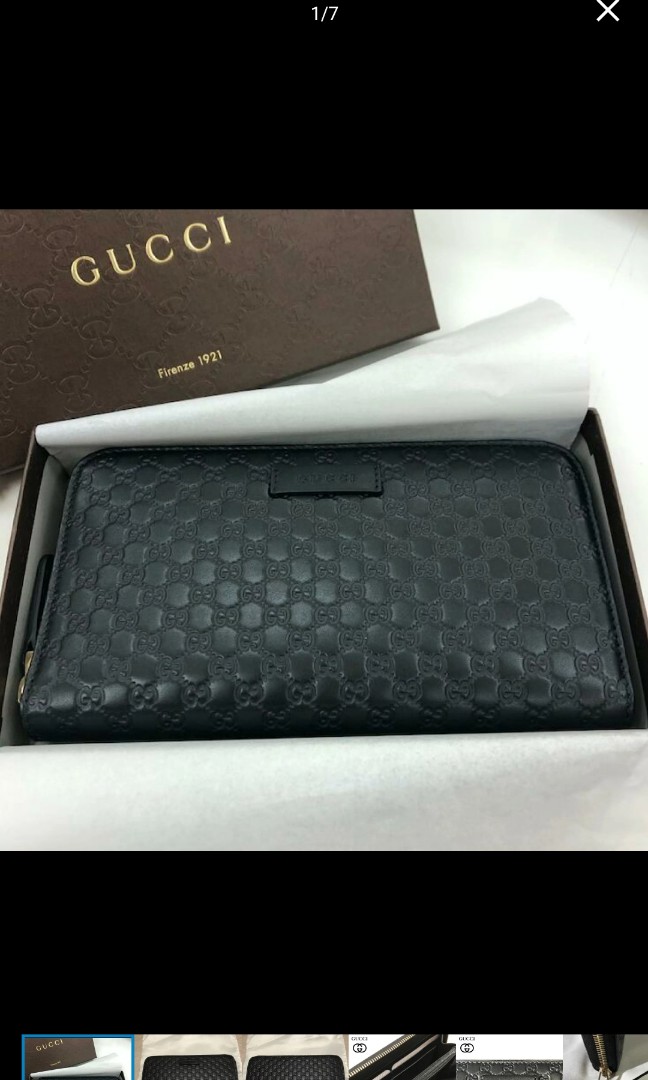 Authentic Gucci Long Wallet Brown Guccissima Leather
