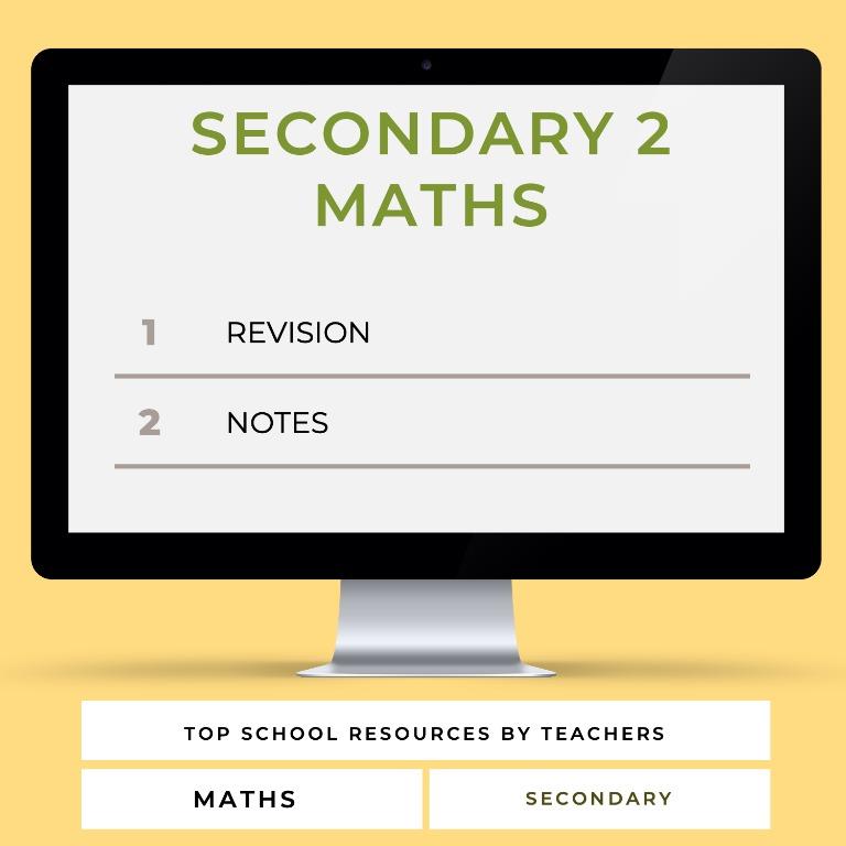2020 Secondary 2 Maths Notes Revision Top Schools Books Stationery Textbooks Secondary On Carousell