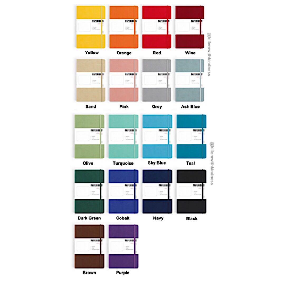 2022 Diary Planner A5 Hardcover Ruled Lined / Square Grid / Dotted