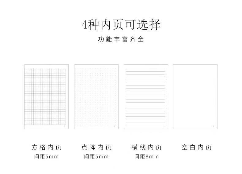 2022 Diary Planner A5 Hardcover Ruled Lined / Square Grid / Dotted