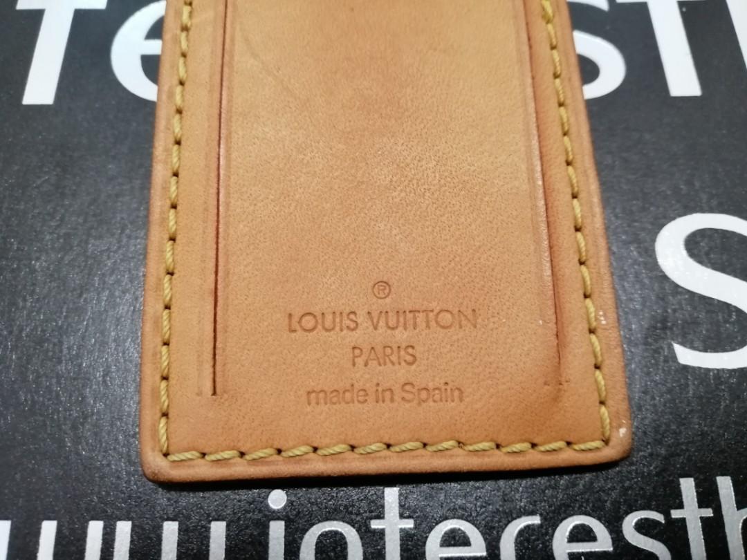 Louis Vuitton Natural Cowhide Leather Luggage Tag ○ Labellov