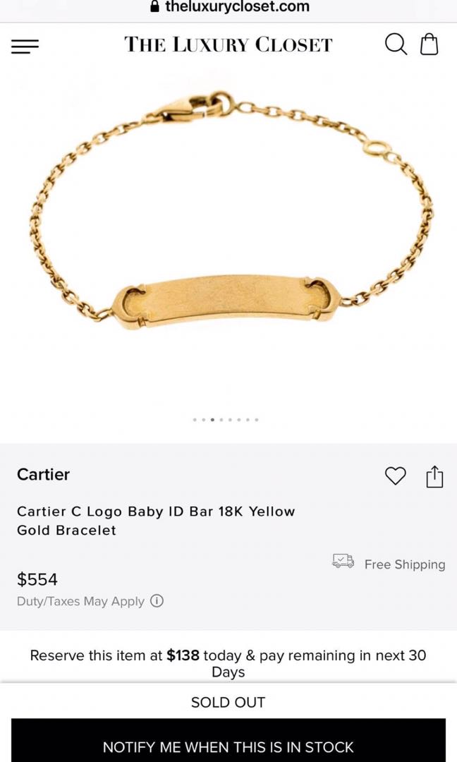 cartier baby id bracelet