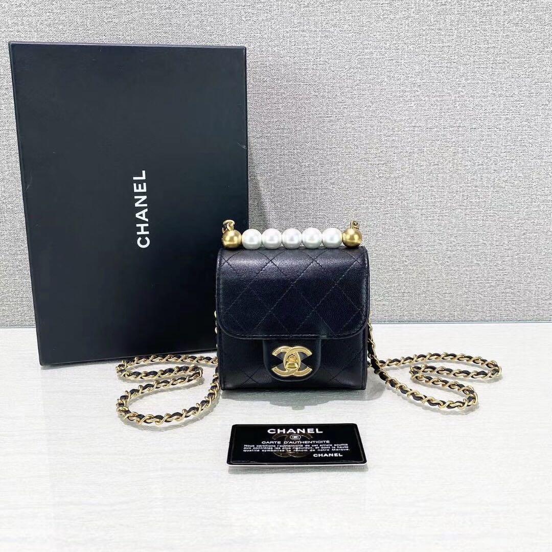 Chanel Black Quilted Lambskin Mini CC Pearl Crush Classic Flap Gold  Hardware 2021 Available For Immediate Sale At Sothebys