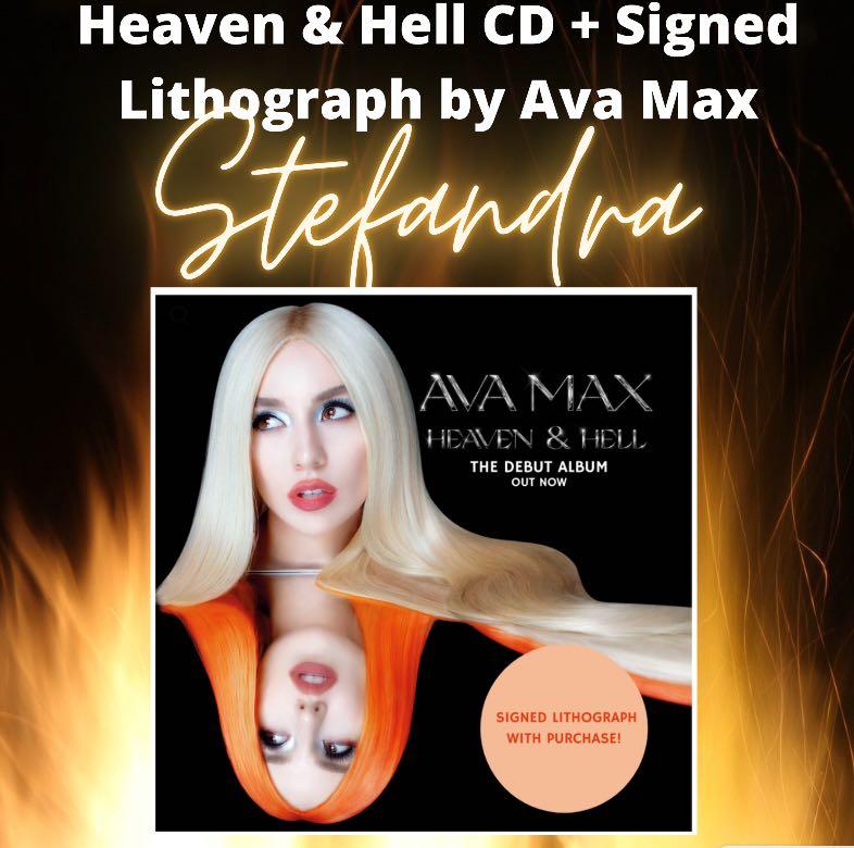 Ava Max Heaven and Hell CD + Signed Lithograph, Hobbies & Toys, Music ...