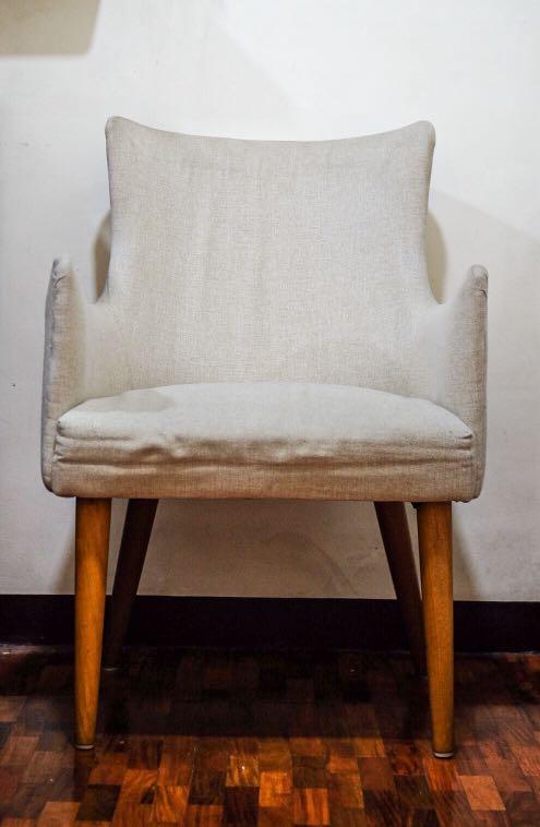 beige accent chairs