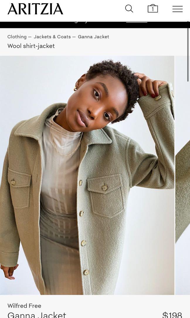 BNWT Aritzia Wilfred Ganna Jacket Dry Basil Green Small BNWT, Women's