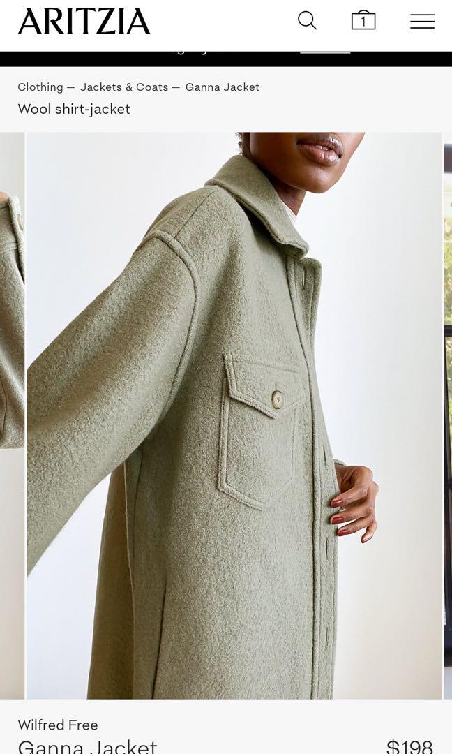 BNWT Aritzia Wilfred Ganna Jacket Dry Basil Green Small BNWT, Women's