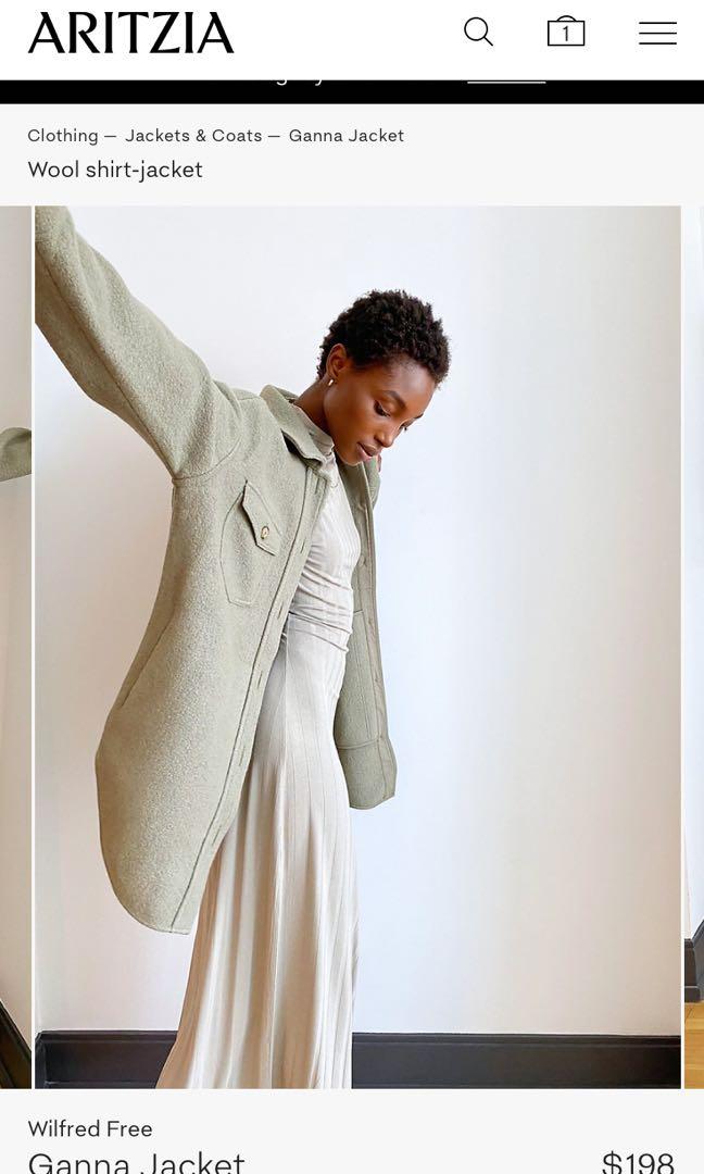 BNWT Aritzia Wilfred Ganna Jacket Dry Basil Green Small BNWT, Women's