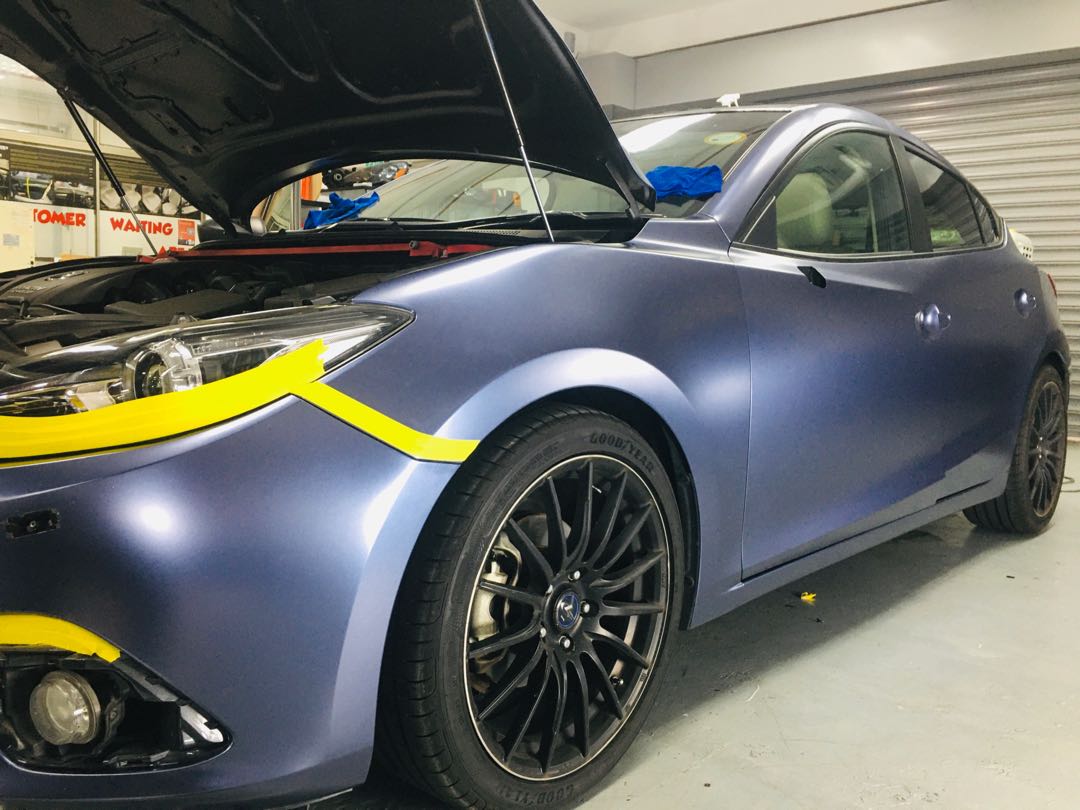 Car Wrap Midnight Blue Car Accessories Car Workshops Services On Carousell