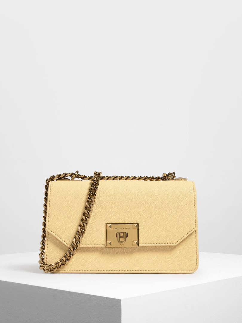 Charles n keith mustard sling bag Women s Fashion Bags Wallets Cross body Bags on Carousell