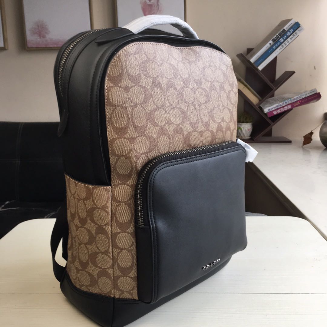 graham backpack in colorblock signature canvas